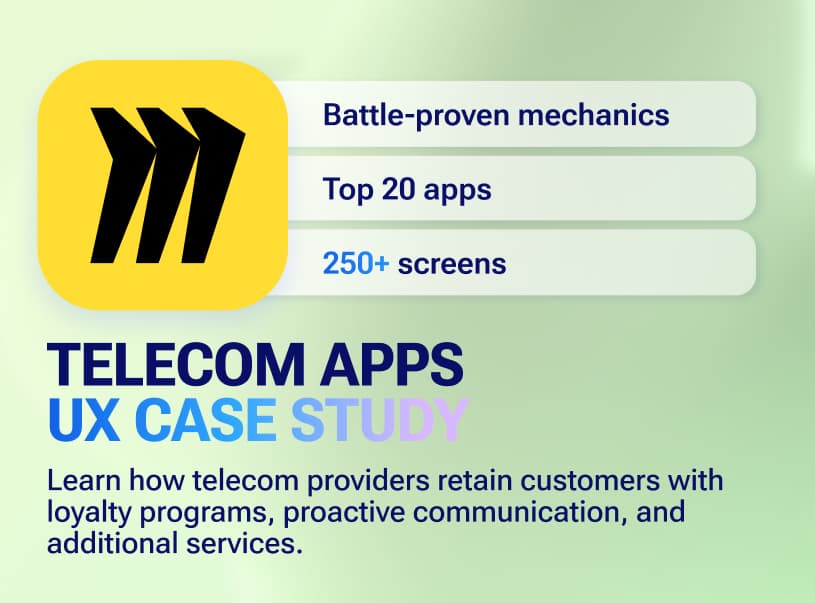 Telecom apps UX case study